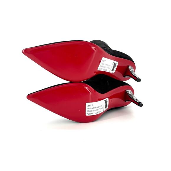 NEW Christian Louboutin Astrid Lace Strass Booty 85 Embellished Boots 37 - Picture 10 of 11